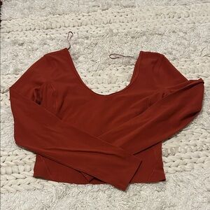 lululemon athletica Terracotta Long Sleeve Bodysuit